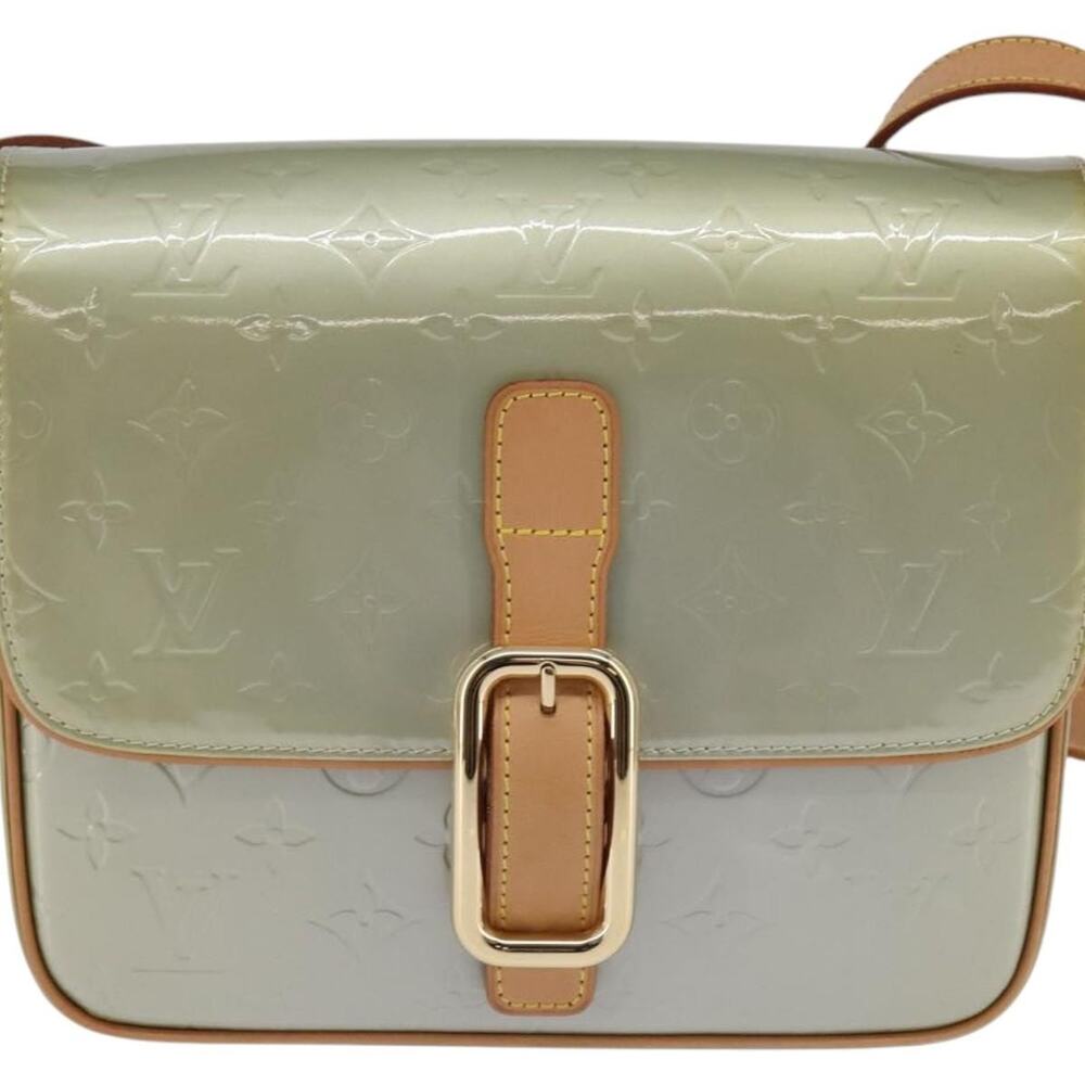 Louis Vuitton Monogram Vernis Christie GM Shoulder Bag Gray
